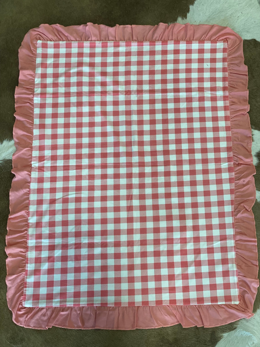 YeeHaw Pink Stroller Blanket