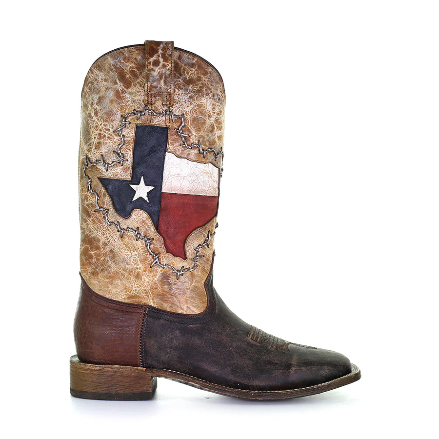 Texas Inlay & Wired Wide Square Toe