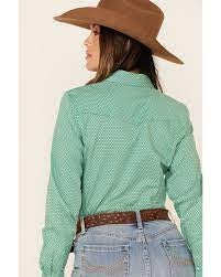 Cinch Women’s Arena Ready Green Shirt