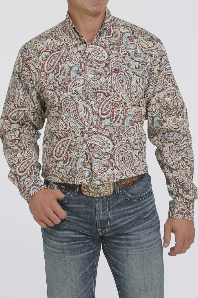 Cinch Men’s Cowboy Print Shirt