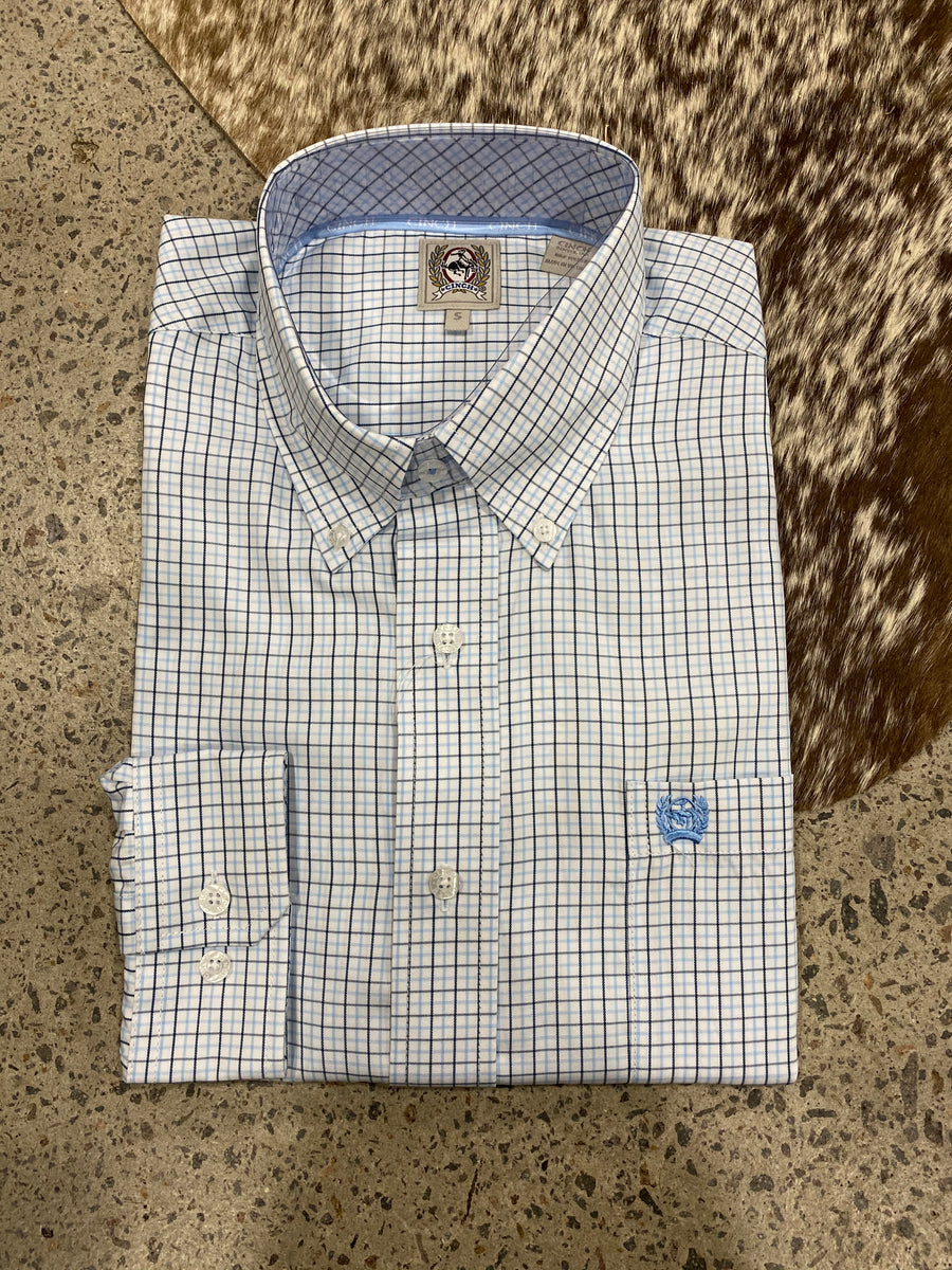 Cinch Men’s Blue/White Check Shirt