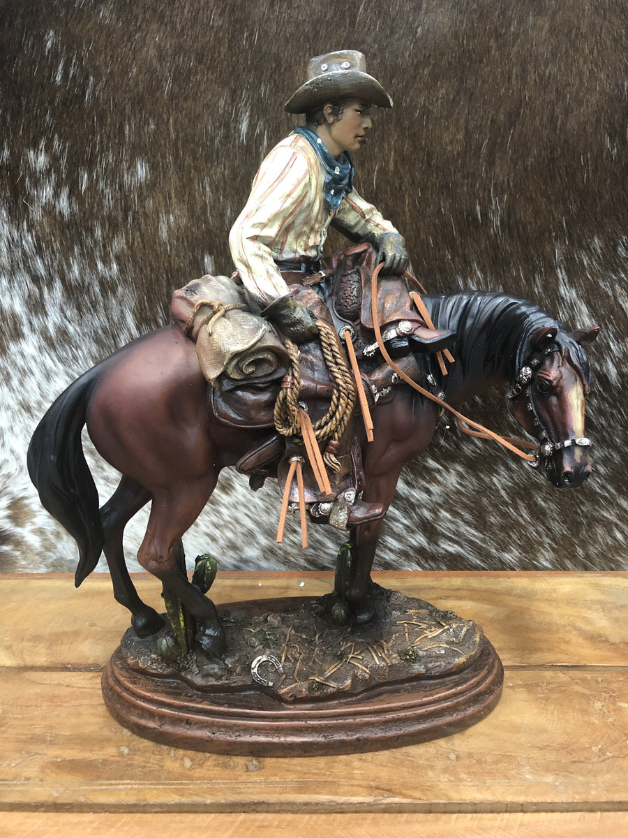 Cowboy On Horse Figurine