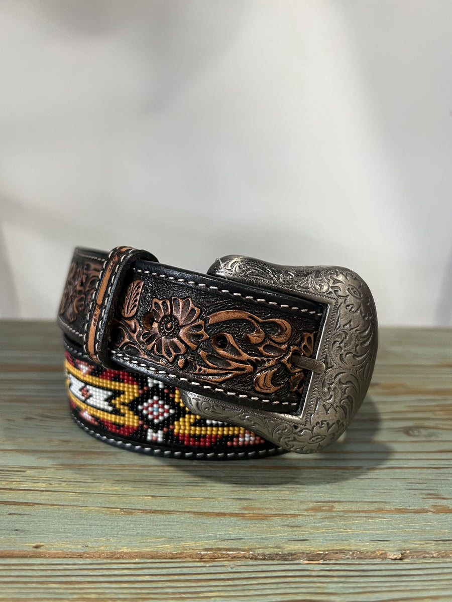 Buckstitch Floral Belt