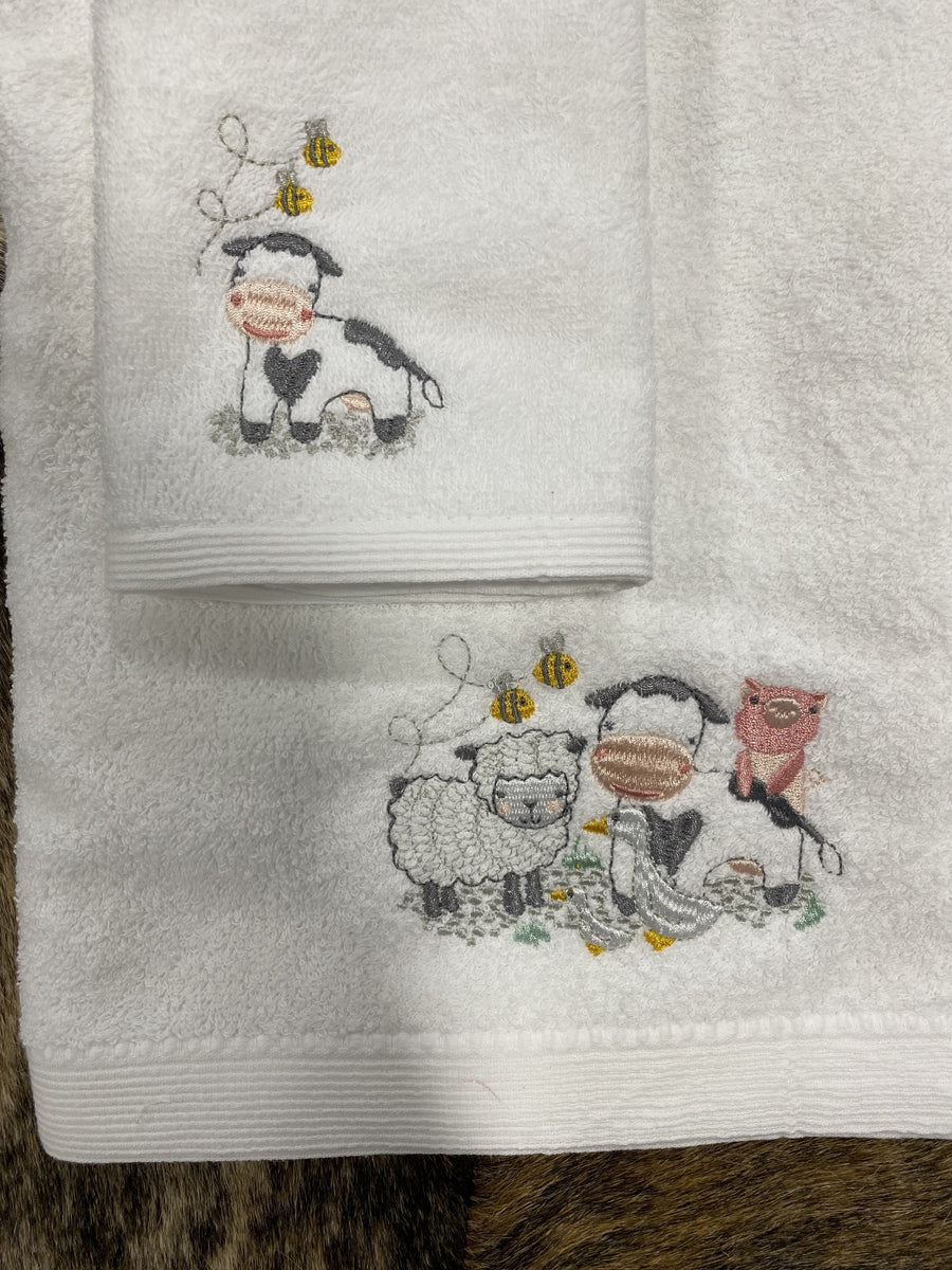 Farm Animal Towel Set