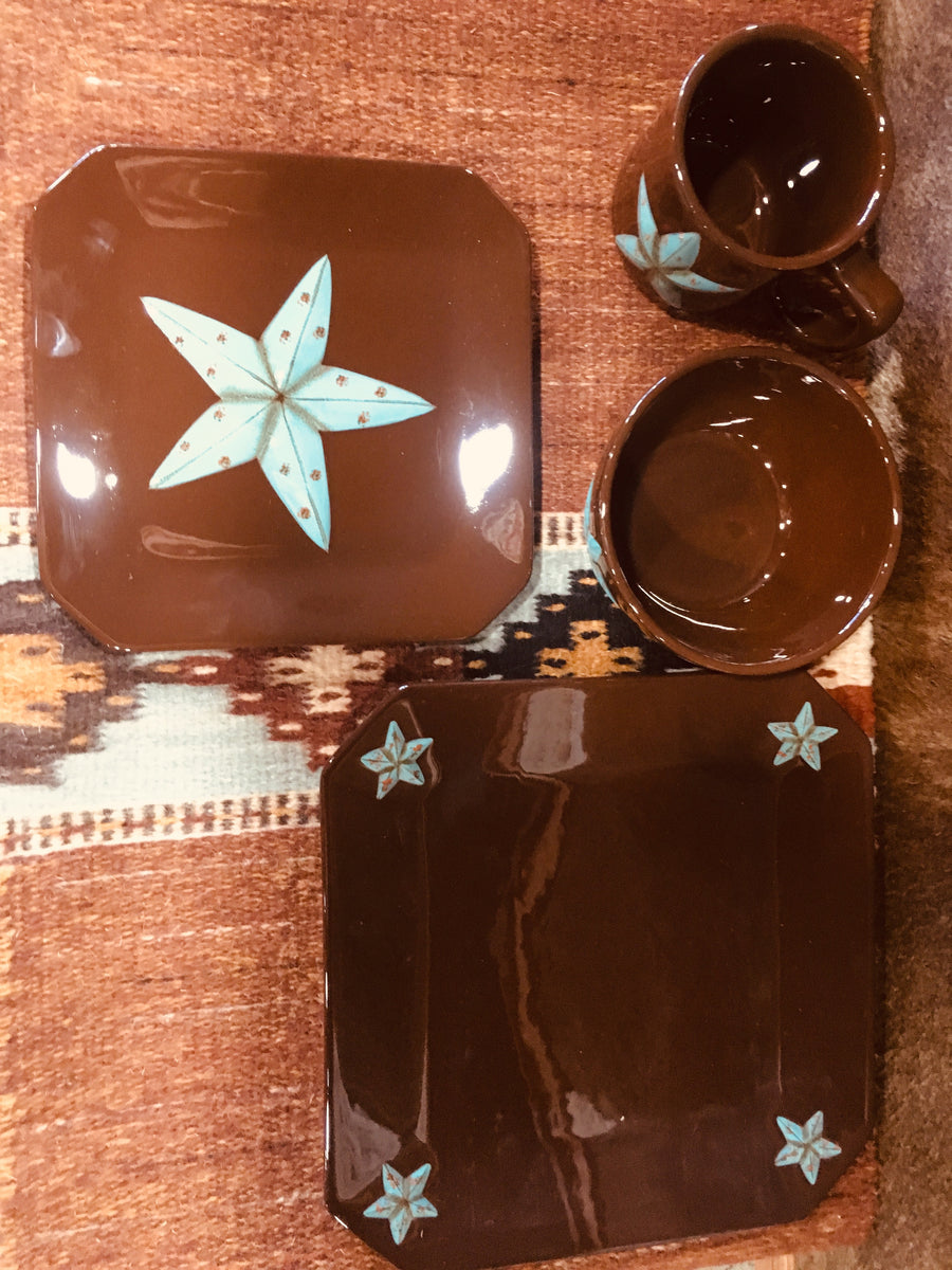 Turquoise Star Dinner Set